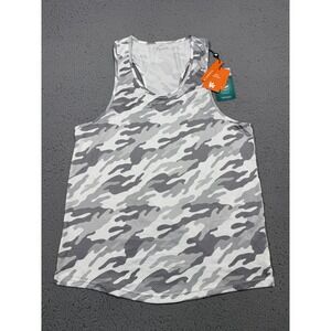 YoungLA Tank Top Mens Large Gray Camo Mesh Scoop Neck Athletic Gym Workout